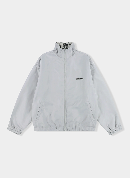 Двусторонняя флисовая куртка YESEYESEE Reversible Leopard Fleece Jacket Silver