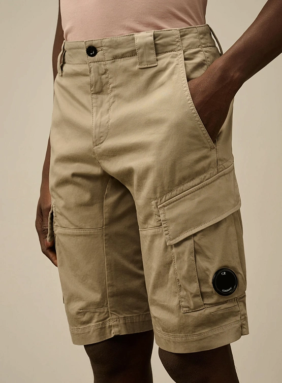 Шорты C.P. Company Stretch Sateen Cargo Vintage Khaki