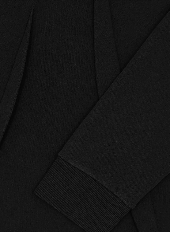Женское худи MM6 Maison Margiela Pleated Jersey Washed Black