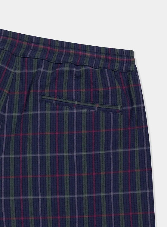 Шорты YESEYESEE Crinkled Fabric Check Blue