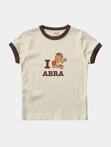Женская футболка ABRA I Love Mini Beige