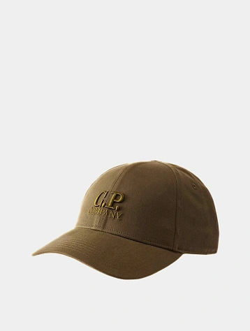 Кепка C.P. Company Gabardine Logo Cap Ivy Green