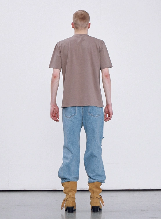 Футболка Recto RC Logo Jacquard Patch T-shirt Sepia