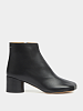 Женские ботинки MM6 Maison Margiela Leather Ankle Boots Black