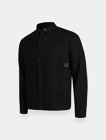 Рубашка C.P. Company Embroidered Logo Twill Black