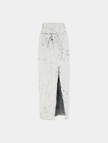 Женская юбка MM6 Maison Margiela Hand-Painted Denim White