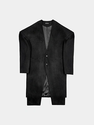 Пальто ARNODEFRANCE Collarless Wool Coat Black