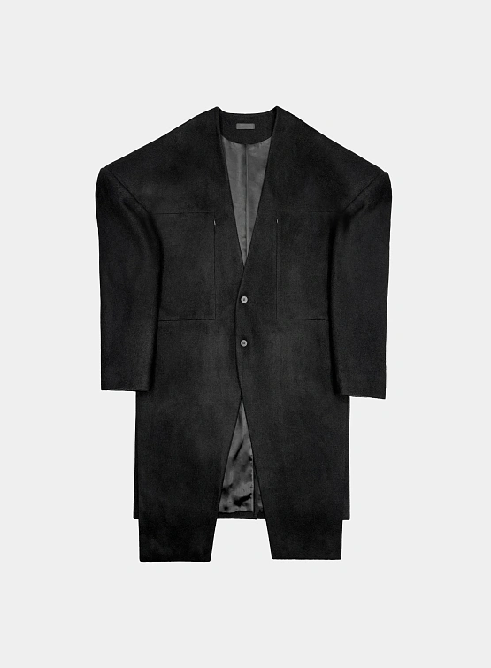 Пальто ARNODEFRANCE Collarless Wool Coat Black