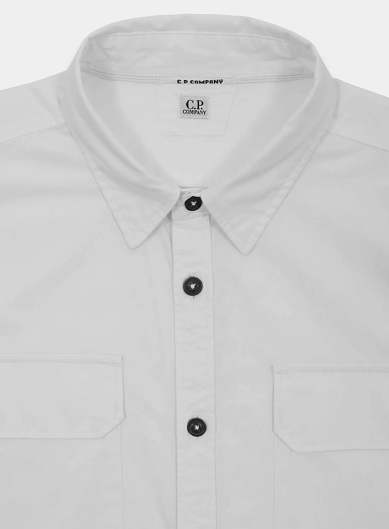 Рубашка C.P. Company Organic Gabardine Lens Gauze White