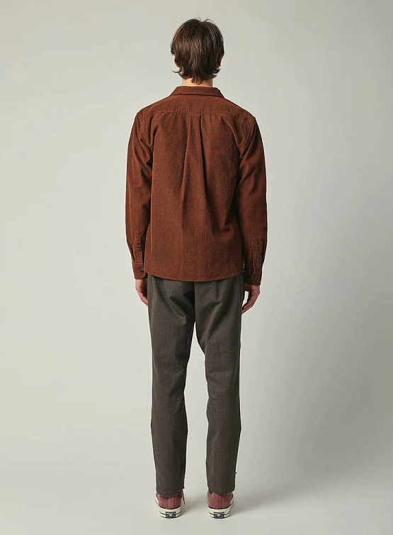 Овершот Corridor Corduroy Snap Shirt Brown