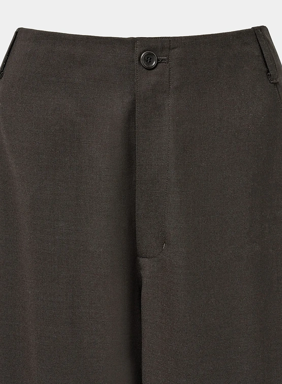 Брюки AMOMENTO Wool Wide Pants Dark Brown