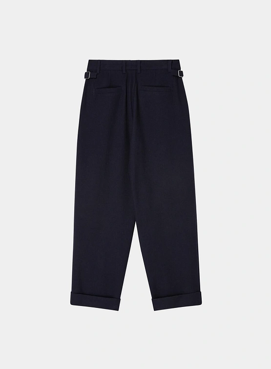 Брюки AFTER PRAY Cuff Two Tuck Wool Navy