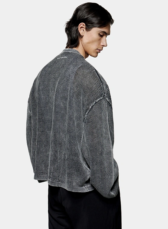 Лонгслив MKI MIYUKI ZOKU Pigment Black Loose Gauge L/S