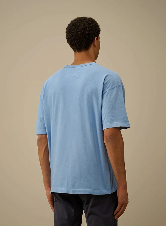 Футболка C.P. Company 20/1 Jersey Boxy Logo Pacific Coast