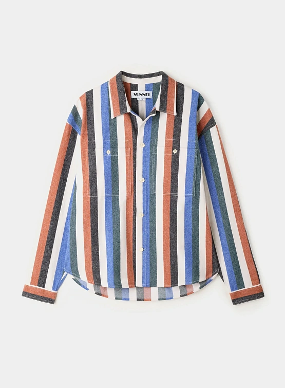 Рубашка Sunnei Over Shirt With Pockets Flannel Multicolor