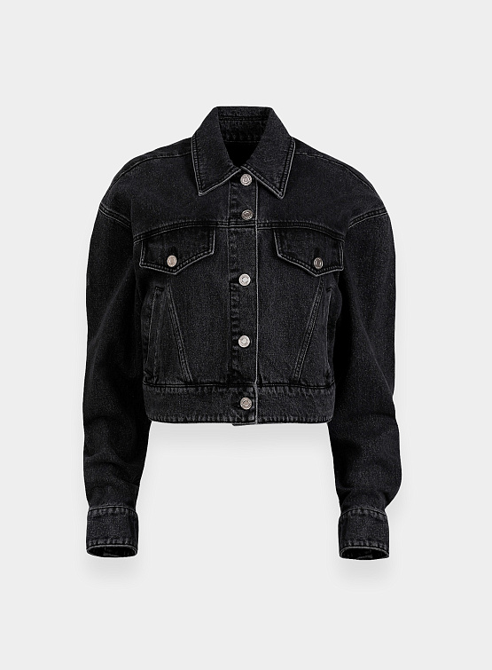 Женская джинсовая куртка System Black Washed Denim Jacket Black