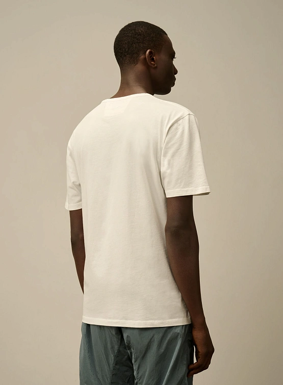 Футболка C.P. Company 24/1 Jersey Logo Gauze White