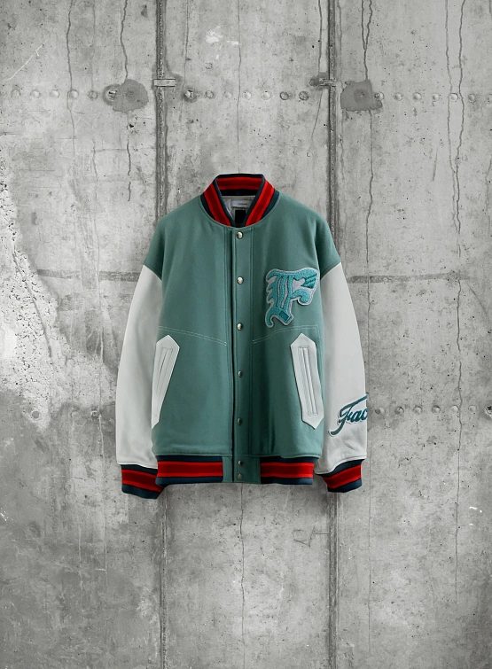 Бомбер FACETASM Patched Stadium Smoked Blue