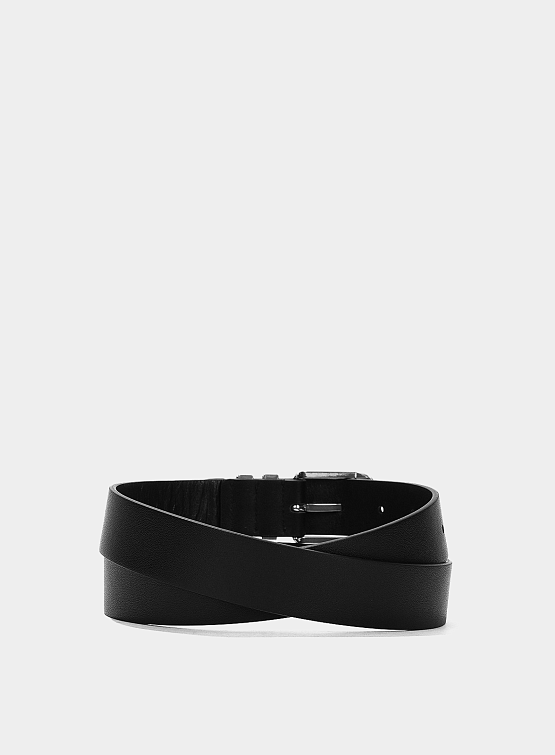 Ремень System Classic Leather Square Buckle Black