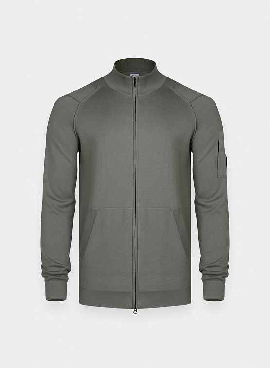 Кардиган C.P. Company Lens-detail Knitted Agave Green