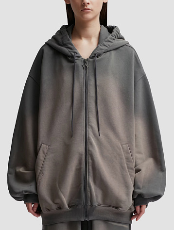Женское зип-худи OPEN YY Washed Box Hoodie Gray
