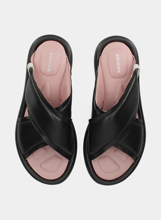 Женские сандалии Premiata M6726 Napa Nero + Fod Malva