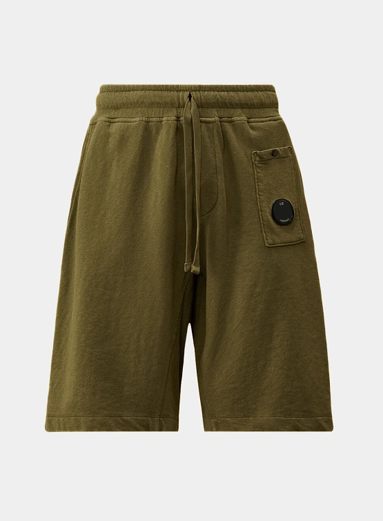 Шорты C.P. Company Malfilè Fleece Lens Thyme Green