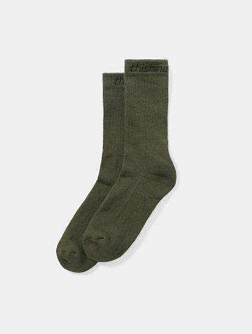 Носки thisisneverthat SP-Logo Socks 3Pack Olive