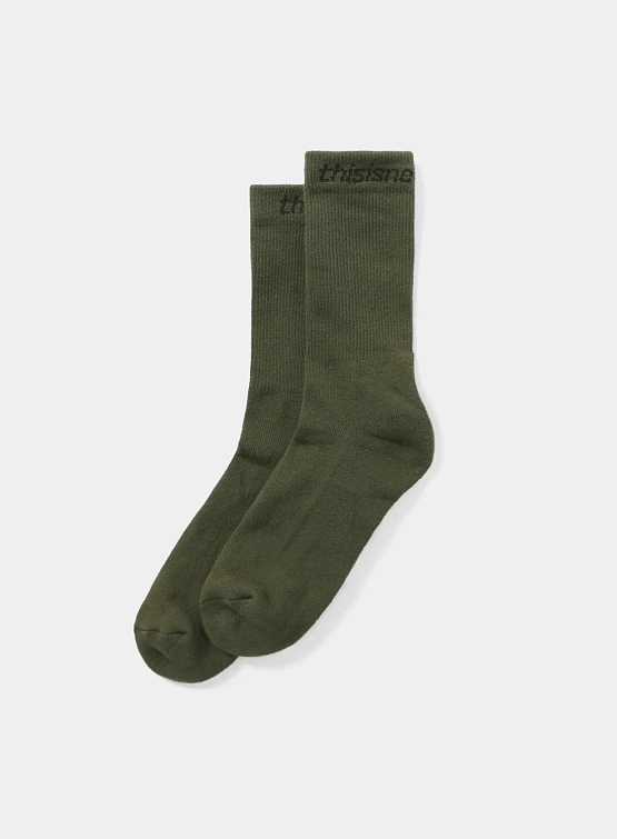 Носки thisisneverthat SP-Logo Socks 3Pack Olive