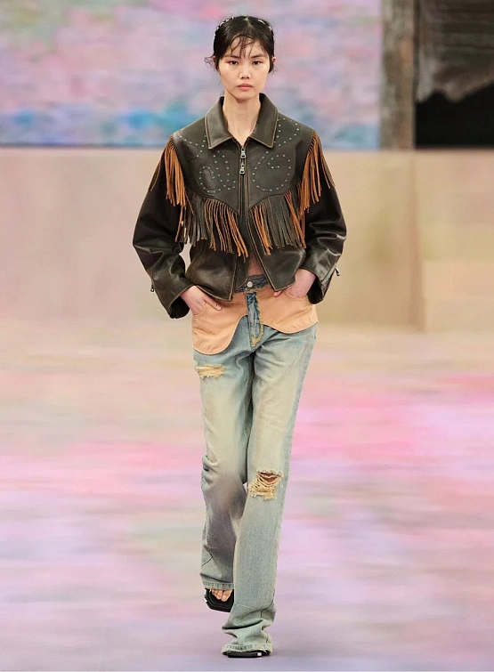 Женские Джинсы Andersson Bell Deconstructed Dirty Wash Bootcut Blue