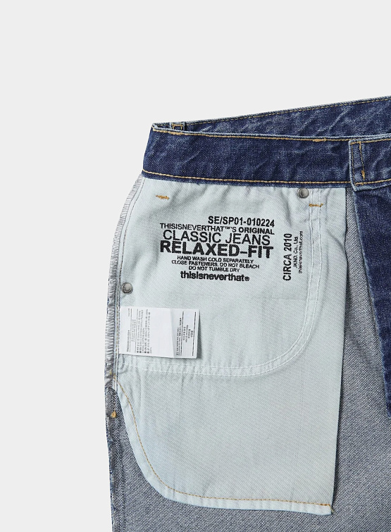 Шорты thisisneverthat Washed Denim Short Blue