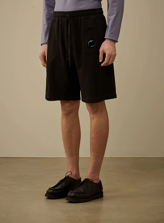 Шорты C.P. Company Malfilè Fleece Lens Black