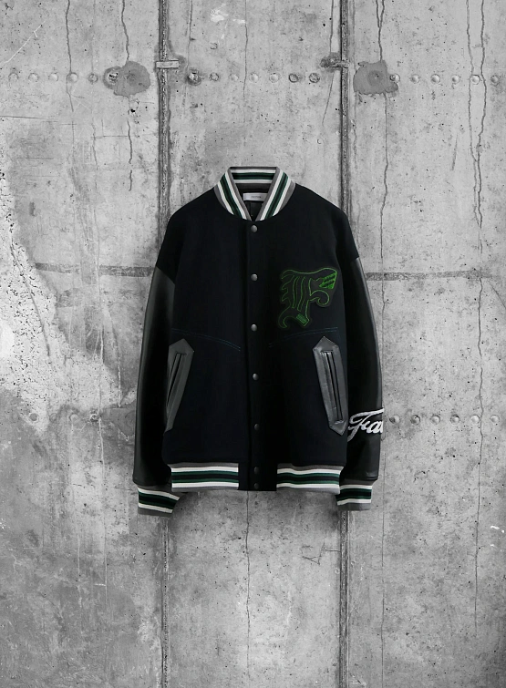 Бомбер FACETASM Patched Stadium Black