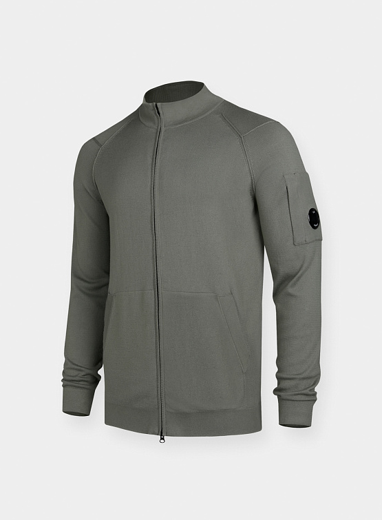 Кардиган C.P. Company Lens-detail Knitted Agave Green