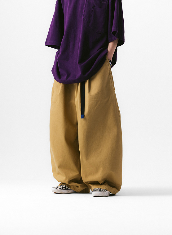 Брюки ANGLAN Twill Tuck Belt Balloon Pants Beige