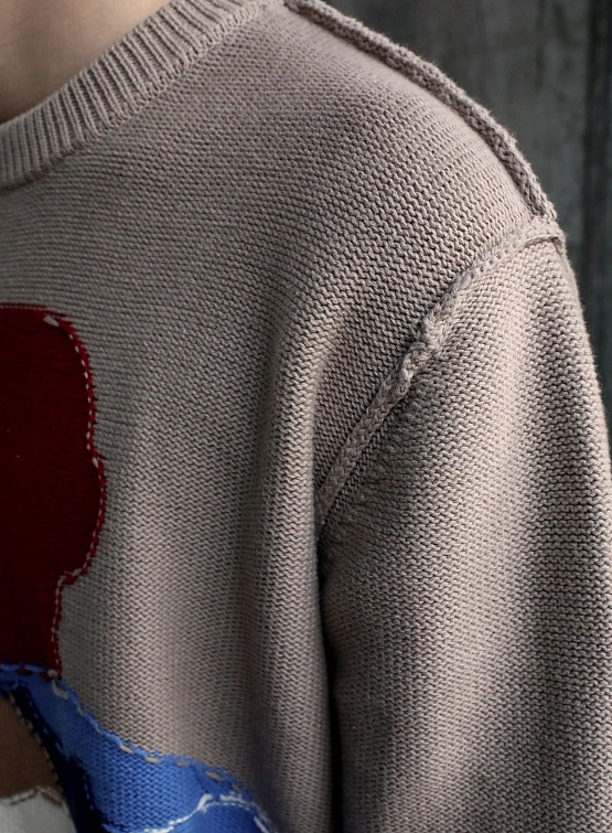 Свитер KidSuper Reverse Intarsia Figure Tan