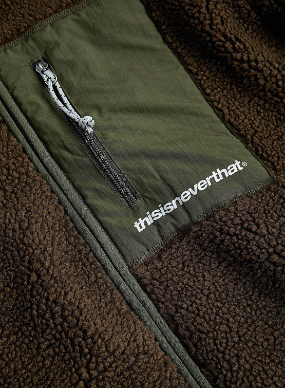 Флисовая куртка thisisneverthat SP Sherpa Fleece Jacket Brown