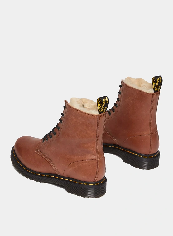 Ботинки Dr. Martens 1460 Serena Saddle Faux Fur Tan Farrier