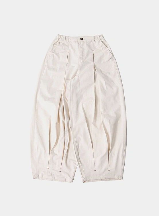 Брюки ANGLAN Unbalance Long Tuck Balloon Pants Ivory