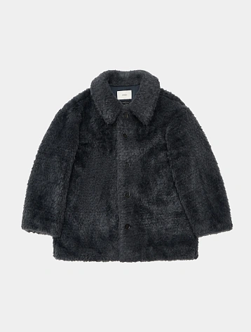 Флисовая куртка AMOMENTO Fur Mid Coat Charcoal