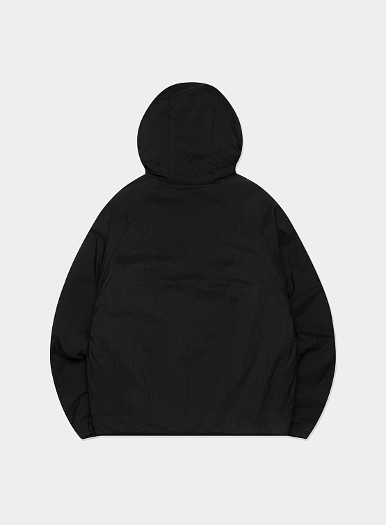 Двусторонняя флисовая куртка LMC Italic Jqd Boa Fleece Rvsb Hooded Jacket Black