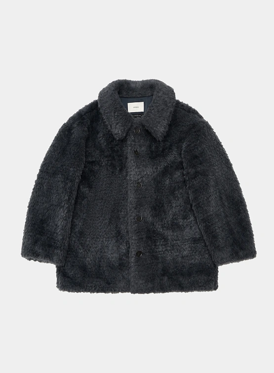 Флисовая куртка AMOMENTO Fur Mid Coat Charcoal