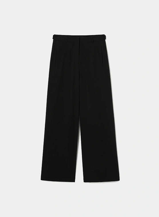 Брюки JUUN.J Buckle Detail Cotton Pants Black