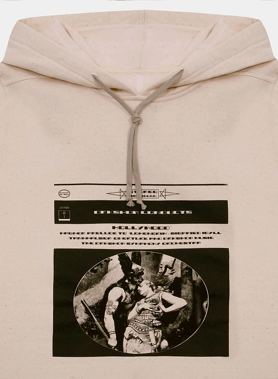 Худи RICK OWENS DRKSHDW Oversized Natural/Black