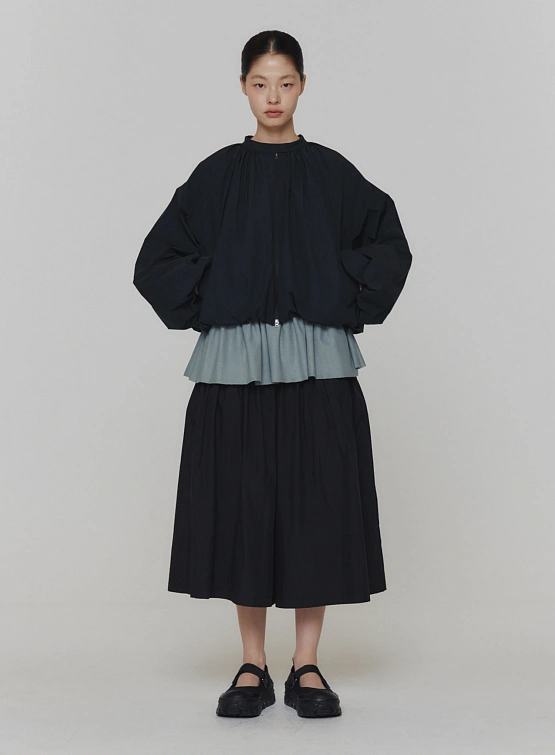 Женские брюки AMOMENTO Shirring Flare Pants Black