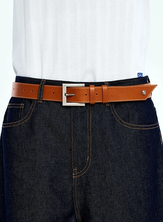 Ремень ADERERROR Brown Fluik Label Belt Brown