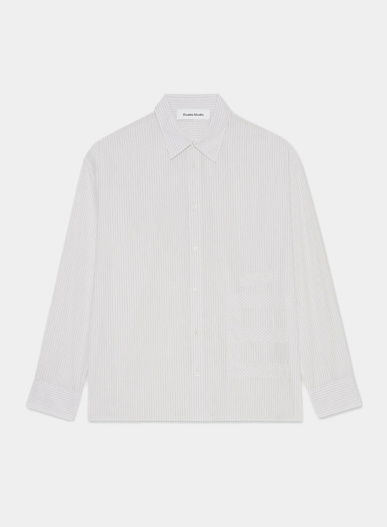 Рубашка Études Oversize Shirt É Patch Stripe