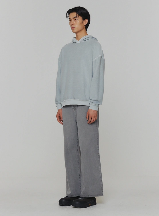 Худи AMOMENTO Garment Dyed Hoodie Mint