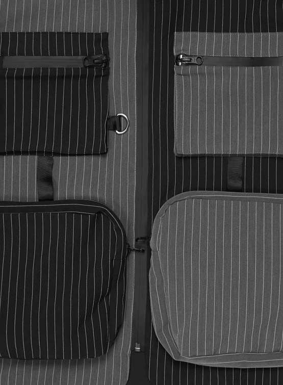 Куртка Afield Out Pintstripe Utility Jacket Black/Grey