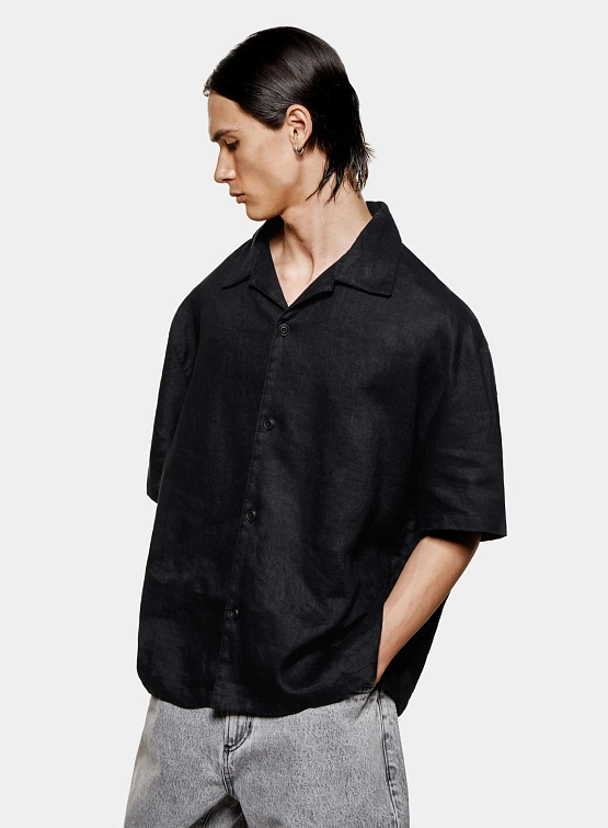 Рубашка MKI MIYUKI ZOKU Linen Vacation Black